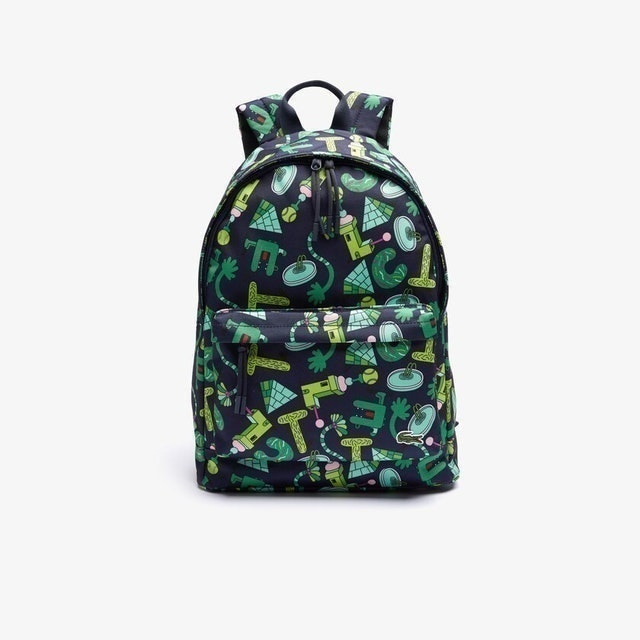 Lacoste Men's Lacoste x Jeremyville Printed Canvas Zippered Backpack 1